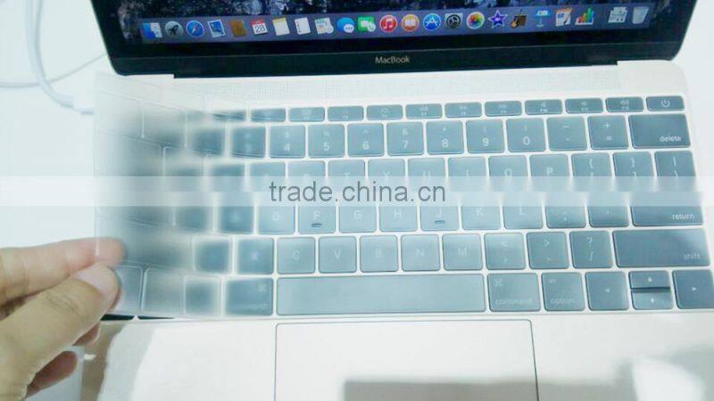 2015 new products TPU keyboard cover for macbook pro 12'