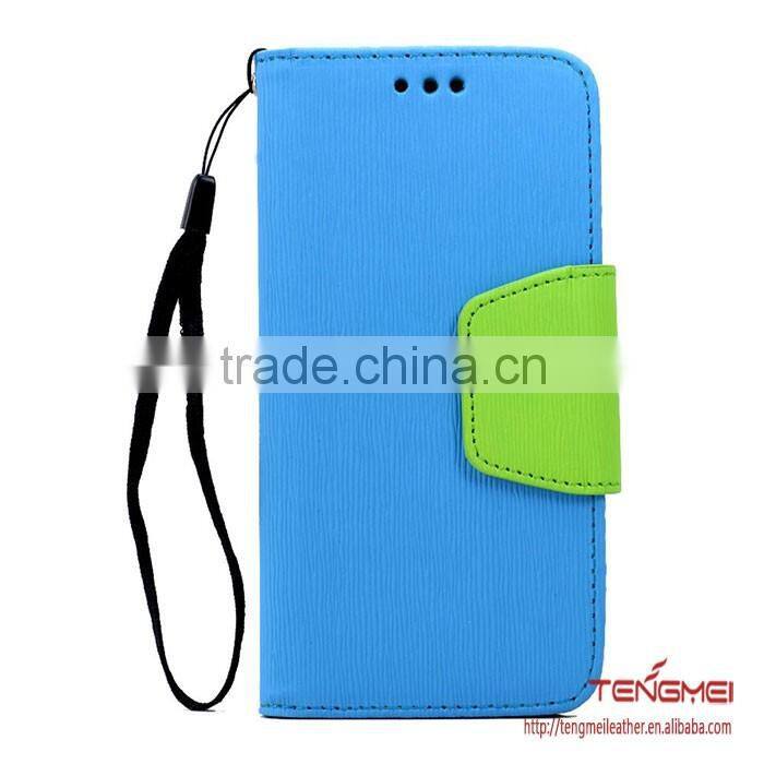 bi-color flip case for samsung galaxy s7 PU leather wallet cover for samsung