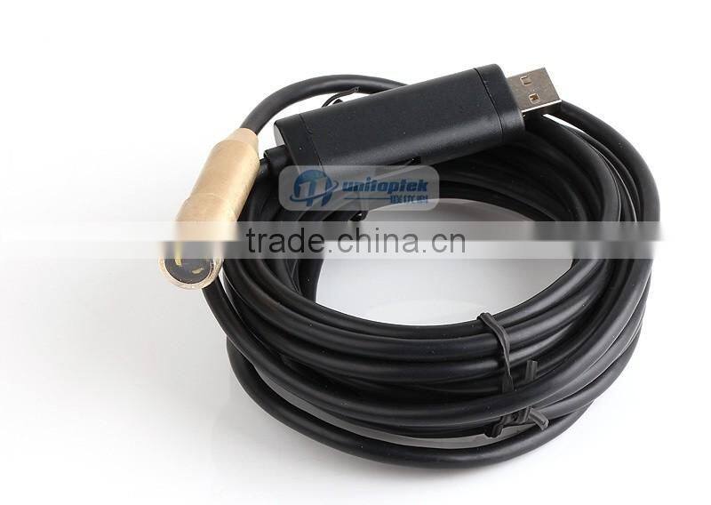 5m Waterproof USB Tube Wired Drain Inspection Camera Snake Camera Waterproof Wire Endoscope 4 White LEDs