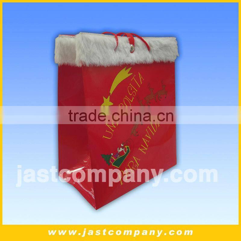 Medium Size Light Up Christmas Gift Bags, Christmas Gift Paper Bags with Light and Sound