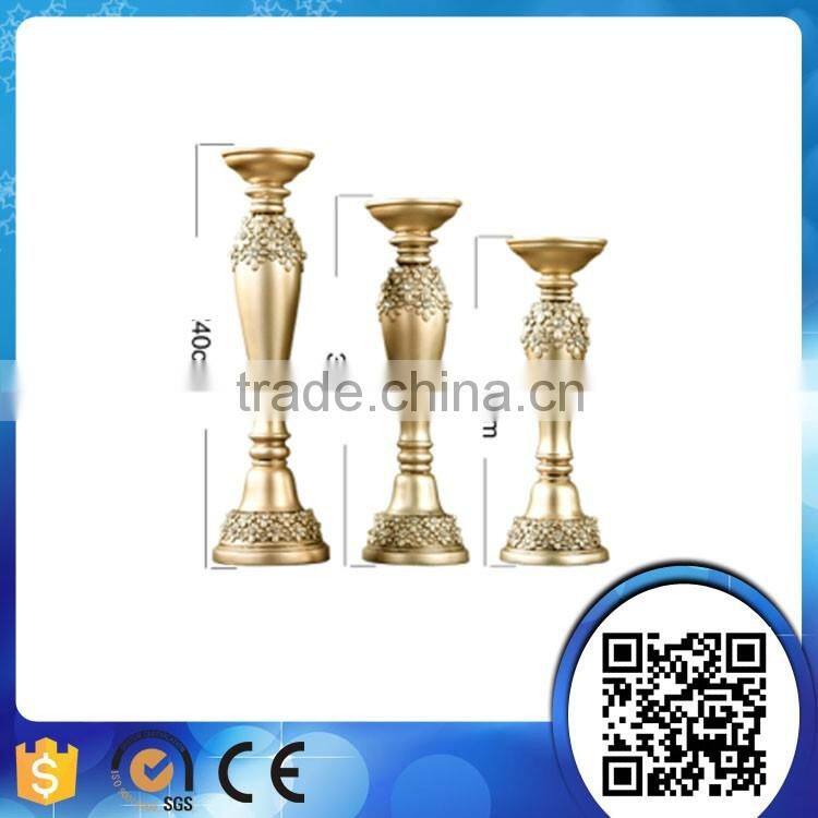 Wholesale antique diamond resin candle holder,diamond candlesticks home decoration