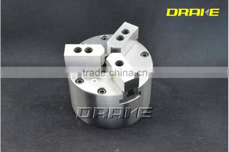 3 jaw solid built-in cylinder cnc rotary pneumatic air drill chuck small