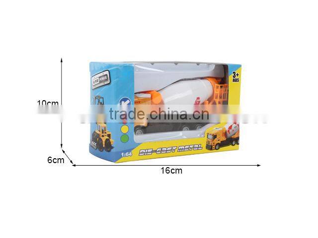 1:64 alloy concrete mixer truck toy