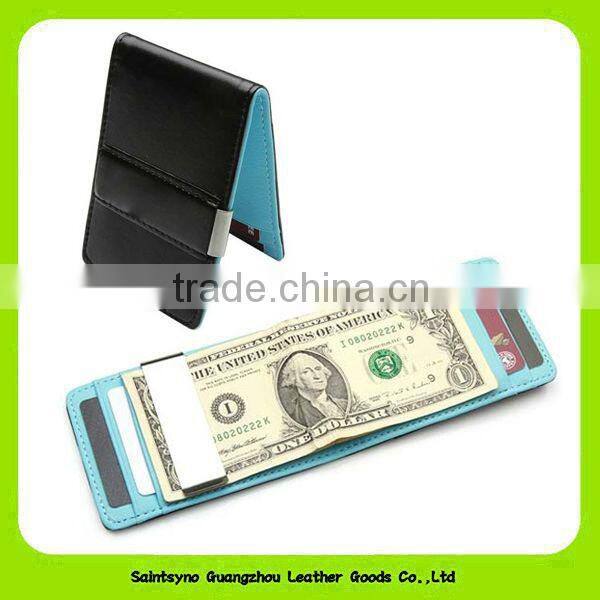 MC007B New products 2013 fashion leather fancy money clip wallet