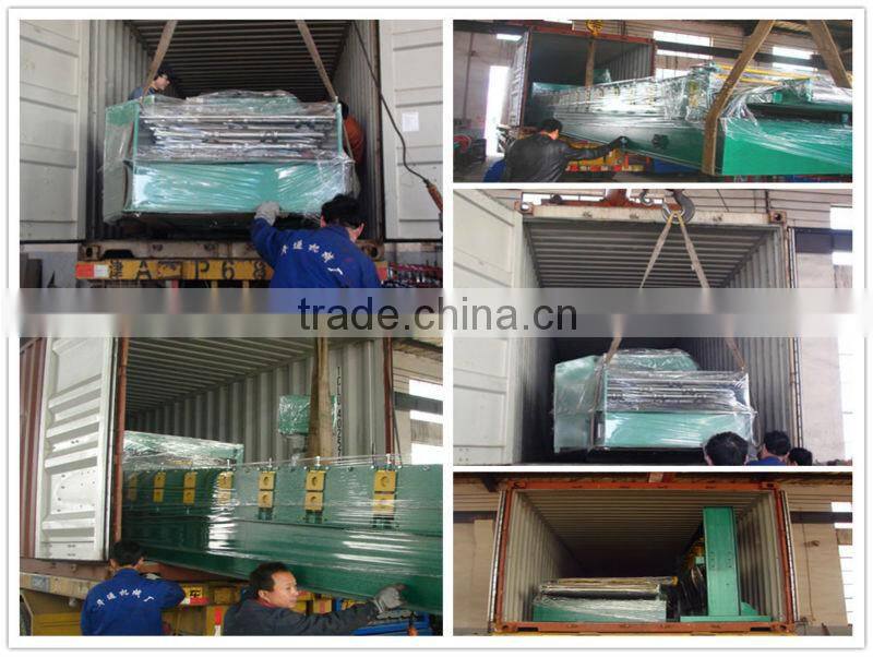 Flat sheet leveling and shearing machine production line