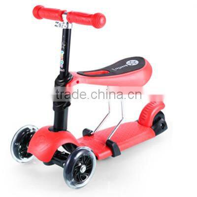 3 in 1 mini kids kick scooter with seat for sale