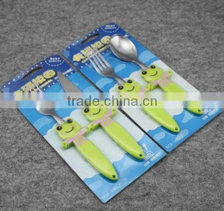 children cutlery set with animated cartoon handle