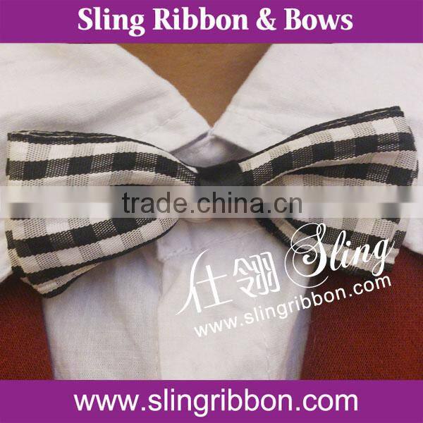 Whte Polka Dots Red Ribbon Bow Tie For Girls