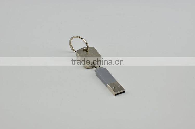 Key Chain Ring USB Charger Data Sync Adapter Cable