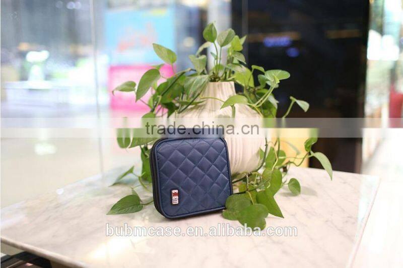 Blue 32 Capacity 230D Space Twill PVC Fabric DVD Case CD Holder personalized cd case multi disc dvd cases