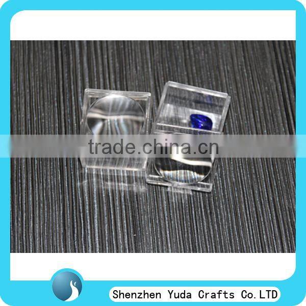 square clear bug magnifying plastic box, wholesale magnifier box for scientific use