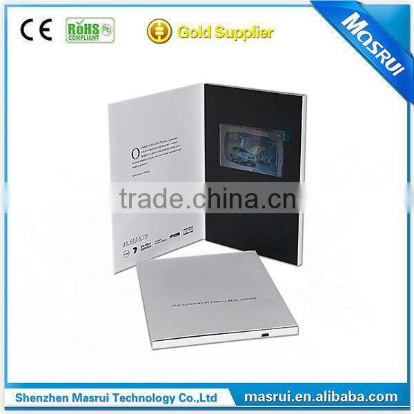 Chinese wholesale 4.3 inch lcd video greeting card / video booklet / lcd video booklet for invitation