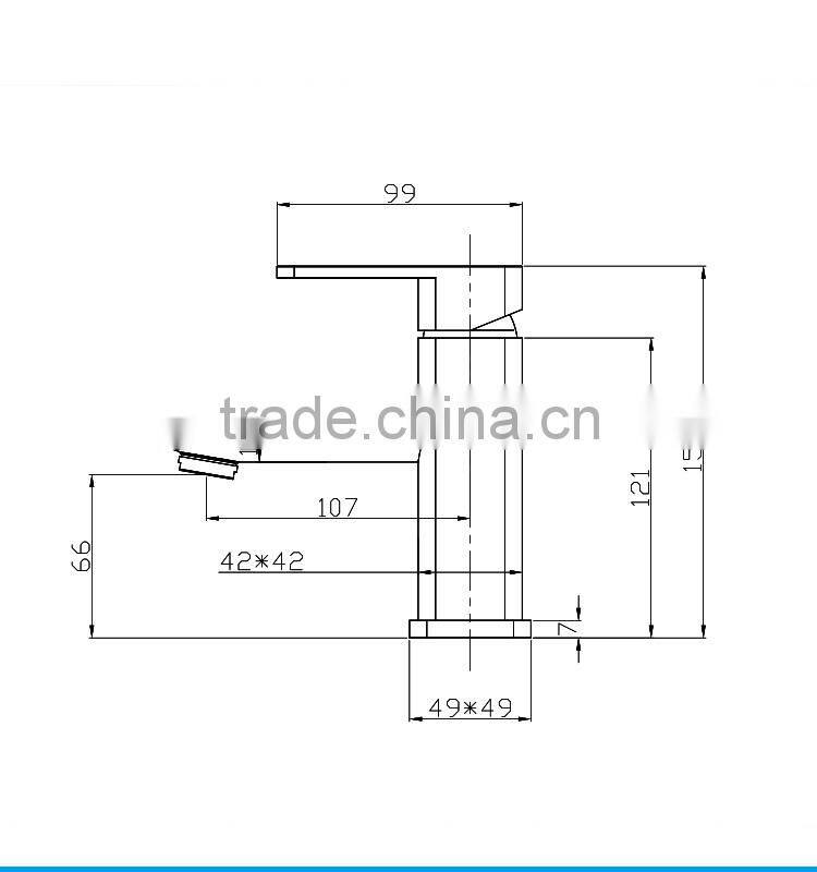 Zinc Handle Brass Basin Wash Basin Tap