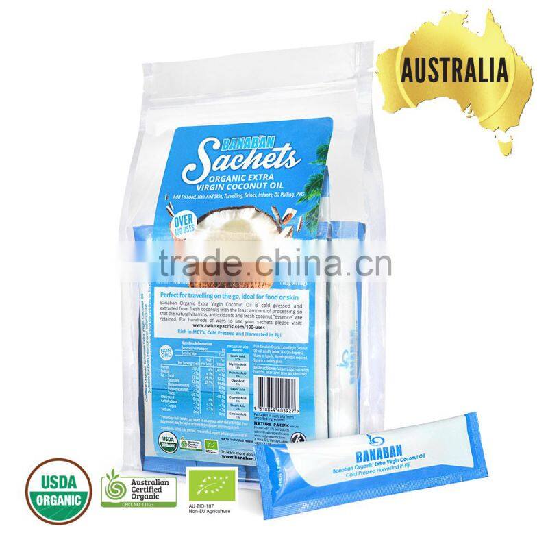 Manufacturer Wholesale TOP-Grade BANABAN Sachets Organic Extra Virgin Coconut Oil
