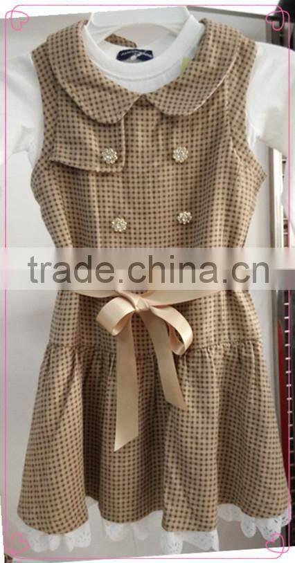 children girl fashion flower print dress