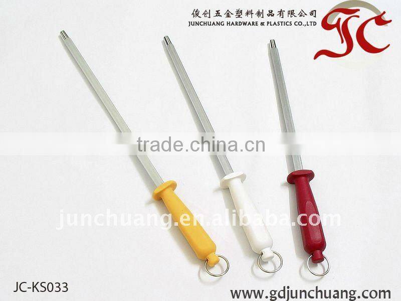 A lot of color PP handle knife sharpeners for big sale