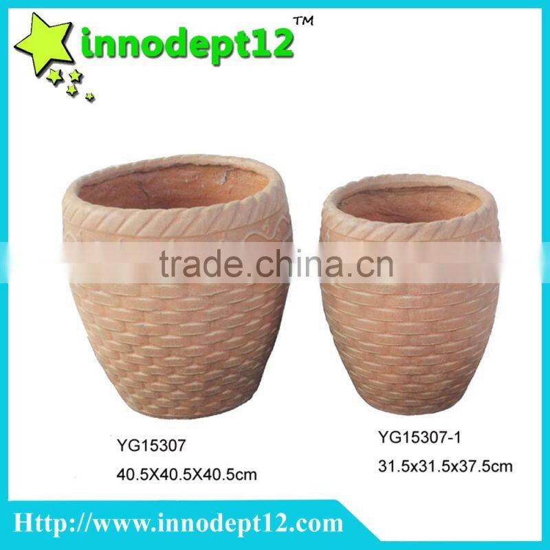 Concrete garden decoration large pot, garden flower pots wholesale