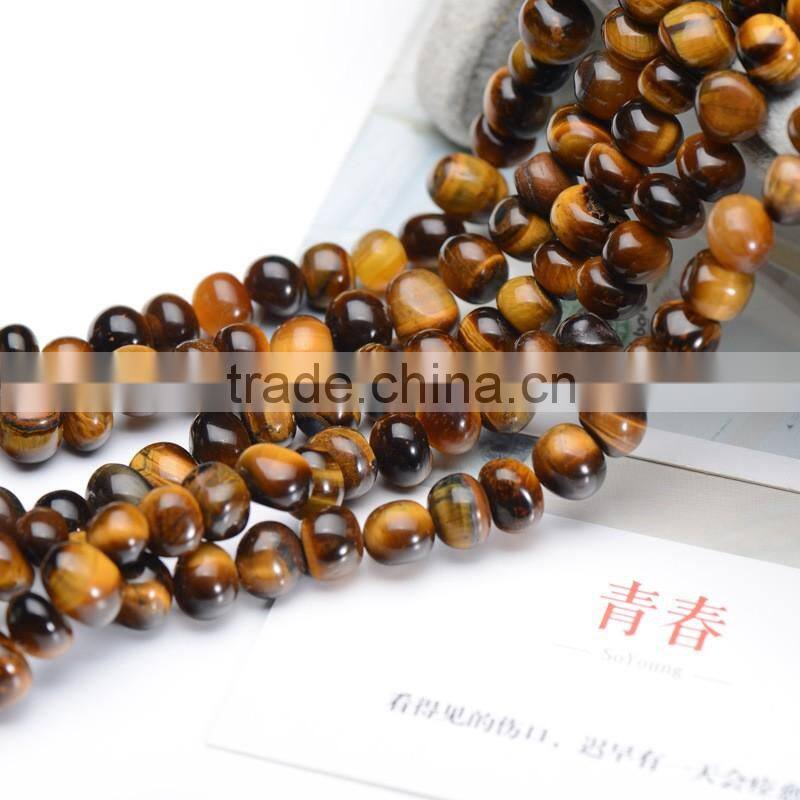 8*10mm irregular shape factory price natural yellow tiger eye stone