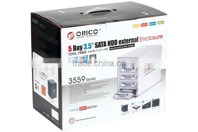 RAID / USB3.0 to 3.5" 2 Bay SATA HDD Enclosure