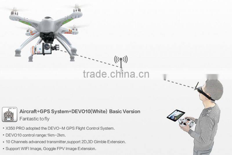 Walkera QR X350Pro 5.8GHz GPS RC FPV quadcopter drone with 6CH DEVO F7 Transmitter with HD camera