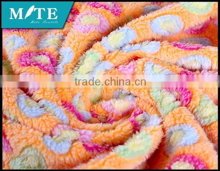 jacquard knit coral fleece for bathrobe Solid color polyester Jacquard flannel fleece for blankets china