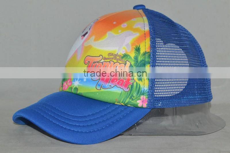 Guangzhou hat factory professional custom 100% cotton cute cartoon dolphin trucker hats