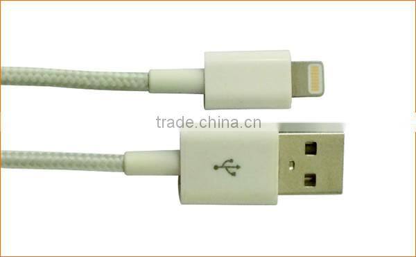 wholesale mfi certified cables colorful braid usb cable for 6 6s Plus 5 iPad Air mini