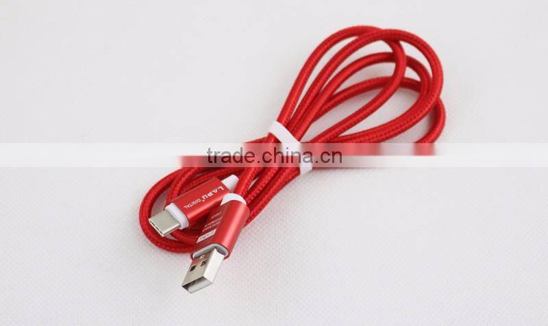 USB 3.0 smartphone data cable Metal Nylon Woven USB Cable type c usb cable