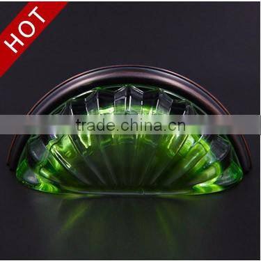 1 1/9 inch zinc base chrome plated amethyst glass knob