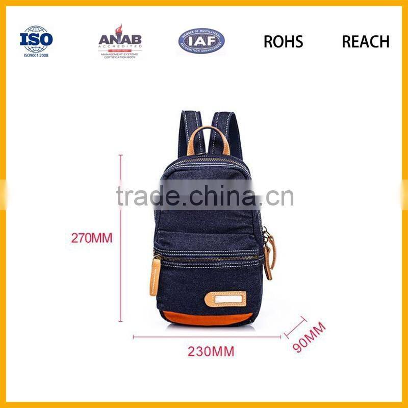 2016 New stylish backpack vintage canvas school backpack hiking backpack