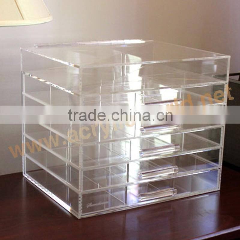 6 drawer lucite makeup organizer