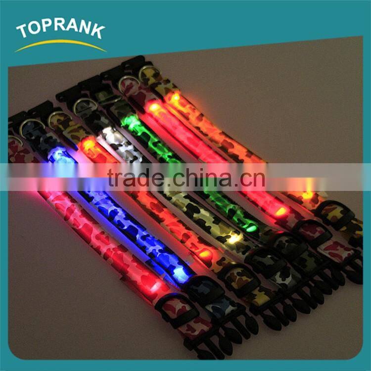 Cheap wholesale custom logo fashion luxury reflective training usb rechargeable tpu luminous led dog collar
