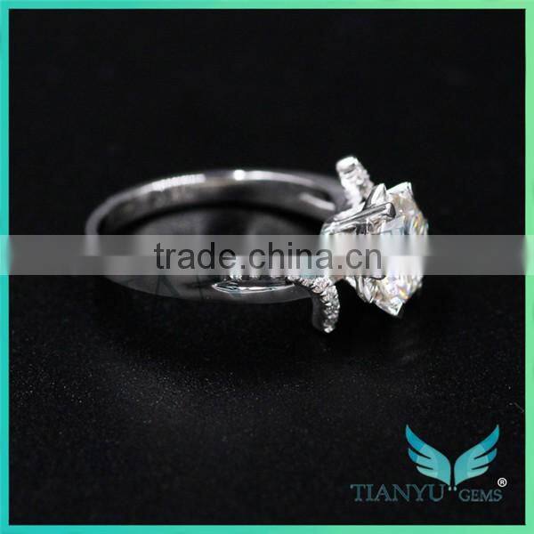 moissanite 3 ct yellow gold engagement ring rope band moissanite jewelers