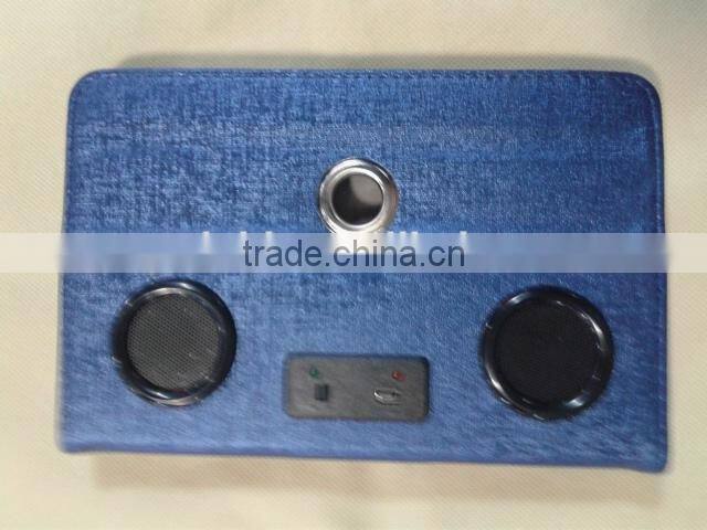 Portable Speaker 360 degree rotating tablet Case PU Leather Cover Bag for 10.1" Tablet PC