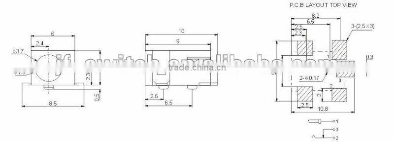 DC-033 dc 2 pin jack