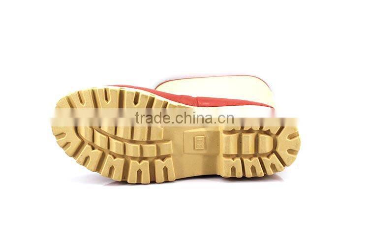 2016 Newset Low price 100% Natural Rubber Waterproof safety rain boots