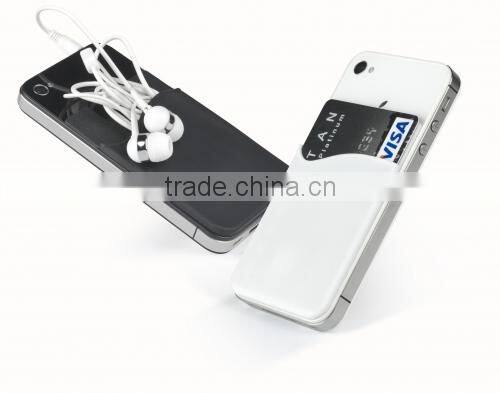 Cheap promotional 3m sticky silicone cellphone card holder
