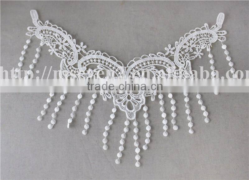 2016 new design embroidery lace collar, fringe lace collar for women dress