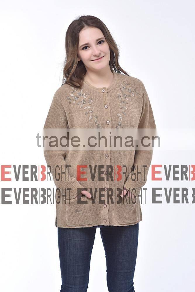 women casual cardigan long sleeve lady sweater