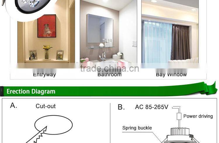 SAA CE PHM Lutron Dimmer 3w led downlight dimmable