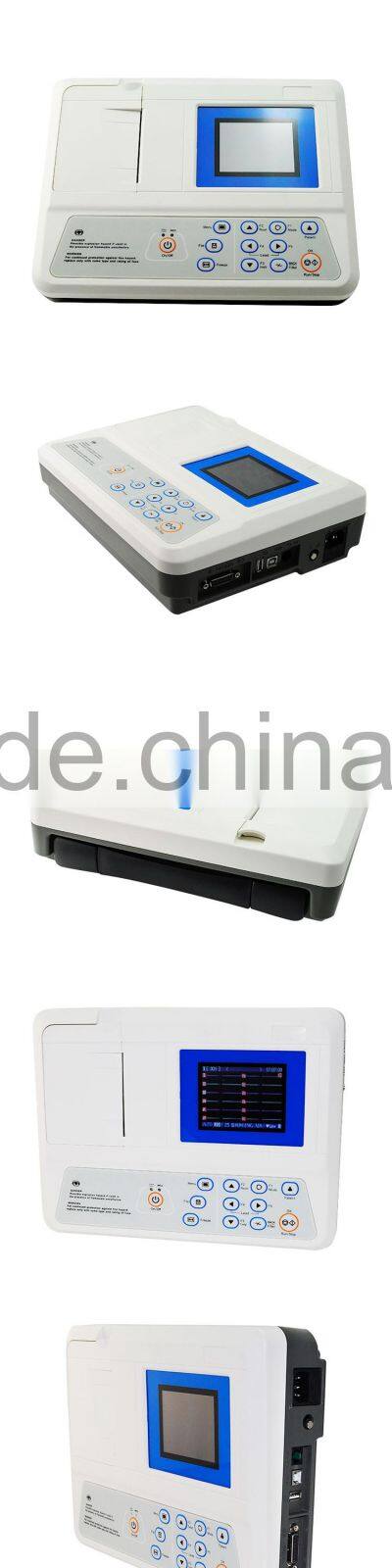 Multiple printing modes 5 inch Color LCD portable ekg machine / Electrocardiograph