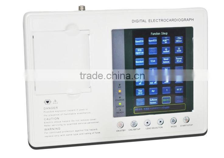 Cheap price 3 channel Resting ECG Machine Electrocardiograph electrocardiogram EKG factory