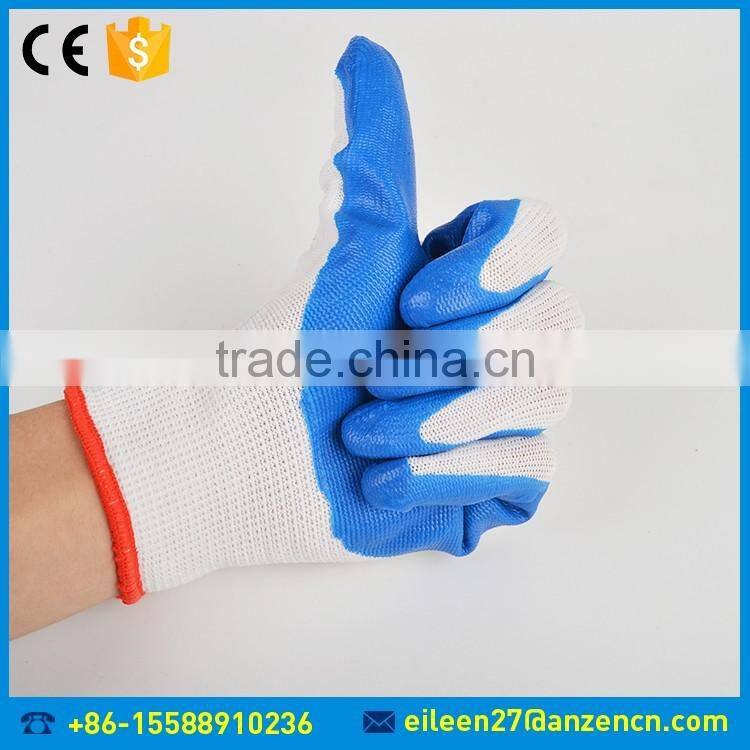 EN380 China Supplier Safety Working Polyester And Nitrile Coated Glove