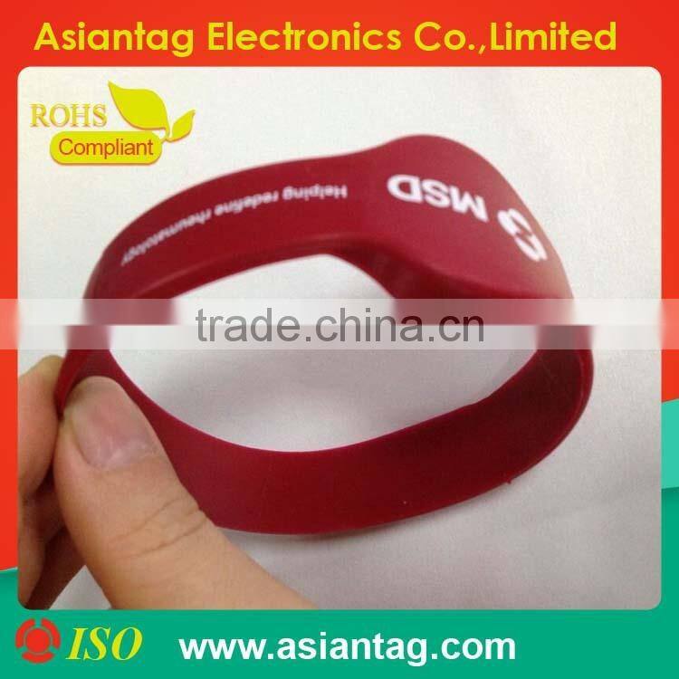 Waterproof rfid silicone bracelet