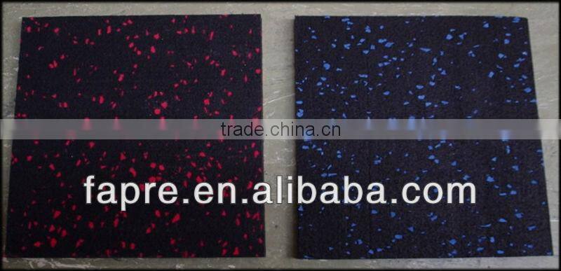 Interlocking Rubber Sport Matting with Colorful EPDM Speckles