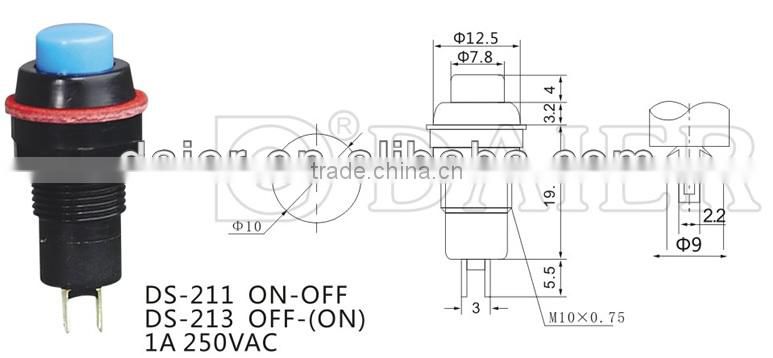 DS-213 10mm unlock push switch
