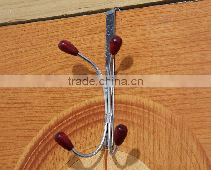 stainless steel door pothook hangers with 4 claws clothing hat holder hangers
