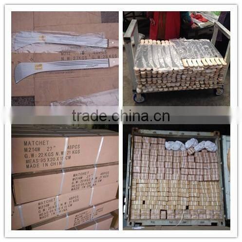 carbon steel machete with plastic or wooden handle