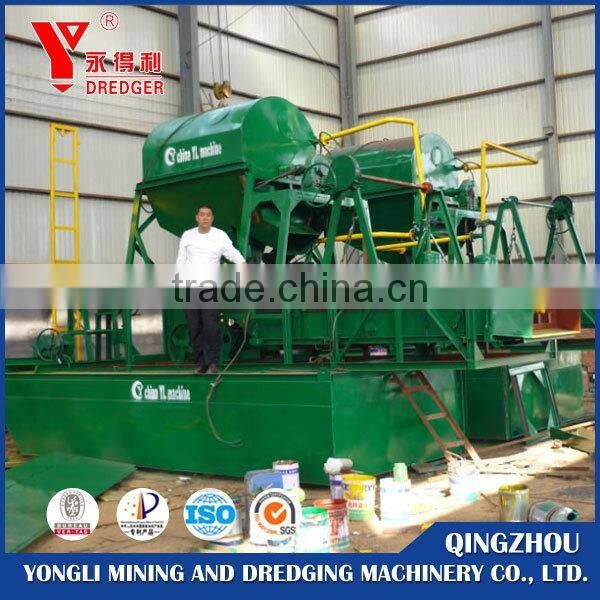 Double suction gold dredger