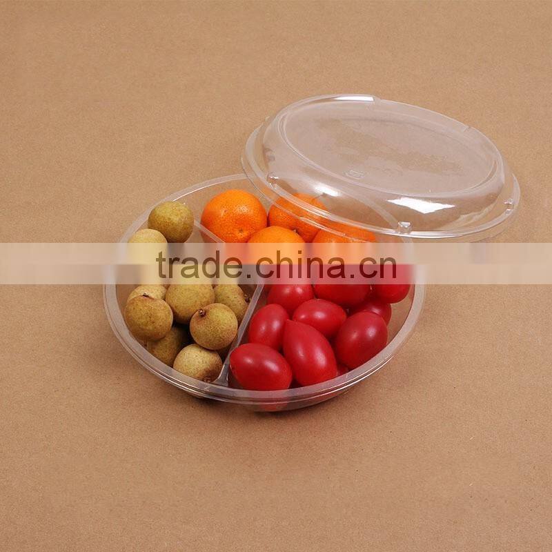 Heart shaped PET disposable plastic fruit container/salad boxes